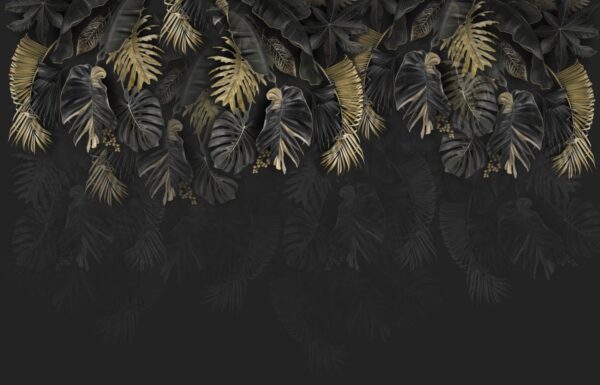 Sticker mural Feuilles noires