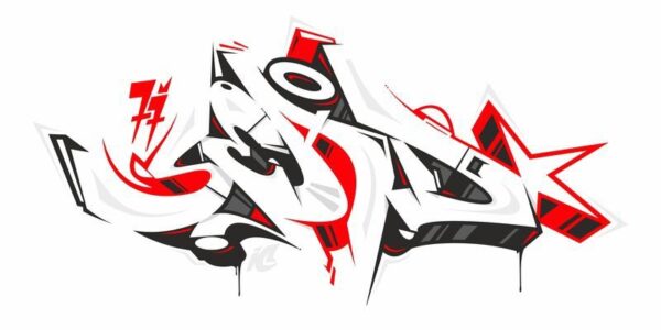 Peinture murale Police abstraite