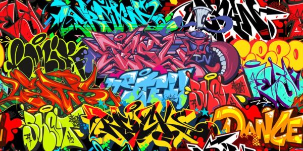 Peinture murale Polices colorées