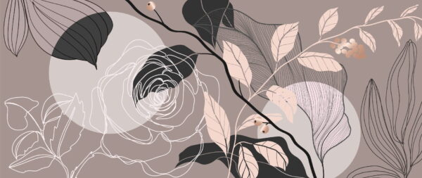 Peinture murale Vecteur Rose