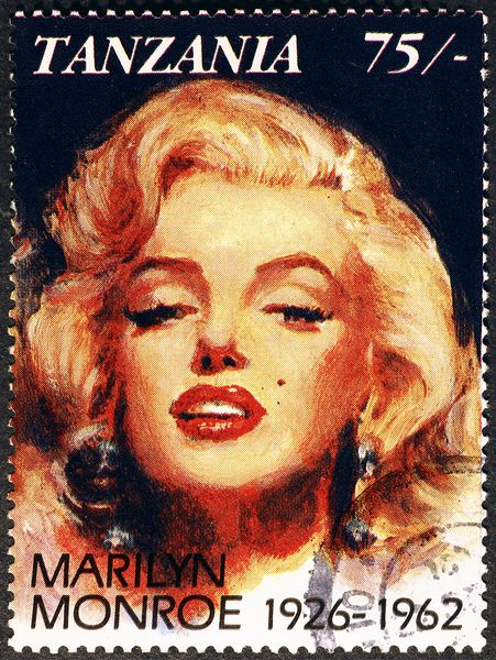 Peinture murale Marilyn Monroe Timbre-poste