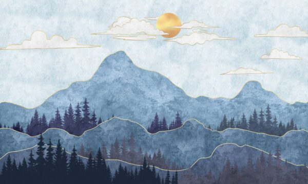 Peinture murale Silence des montagnes