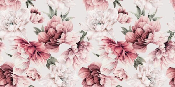 Peinture murale Pivoines d'été