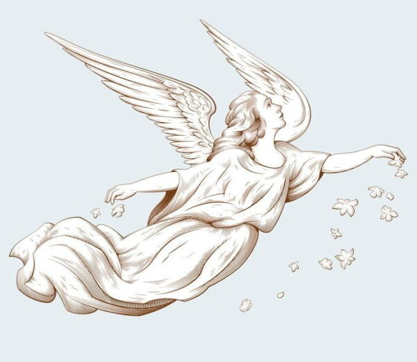 Peinture murale Ange volant