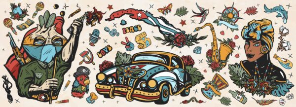 Peinture murale Cuba traditionnel