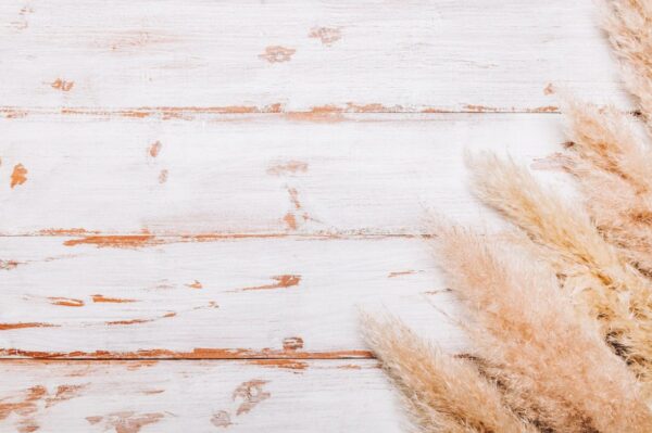 Peinture murale Herbe en bois