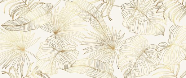 Peinture murale Feuilles d'or