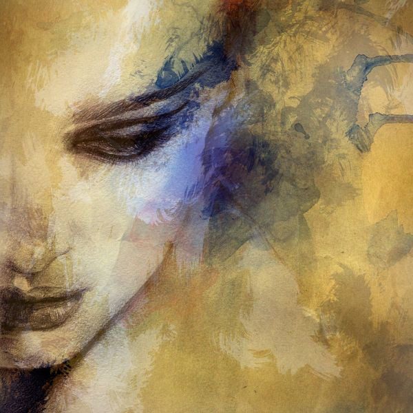 Peinture murale Visage de femme