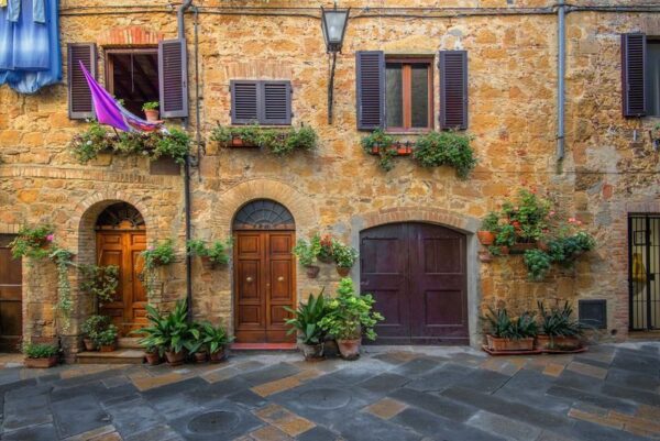 Peinture murale Immeuble en Toscane