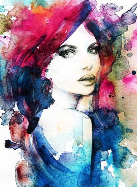 Peinture murale Visage de femme
