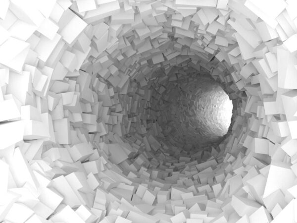 Peinture murale Tunnel de Cubes