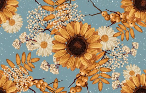 Peinture murale Tournesols jaunes