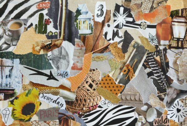 Peinture murale Collage de papier