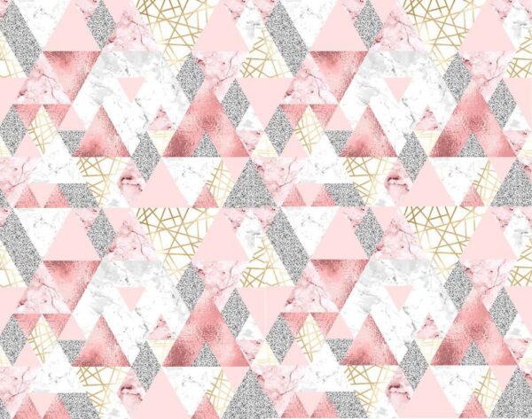 Peinture murale Triangles roses