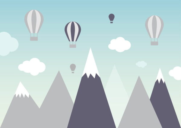 Peinture murale Montagnes de ballons