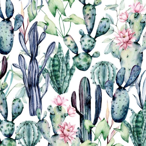 Peinture murale Cactus en fleurs