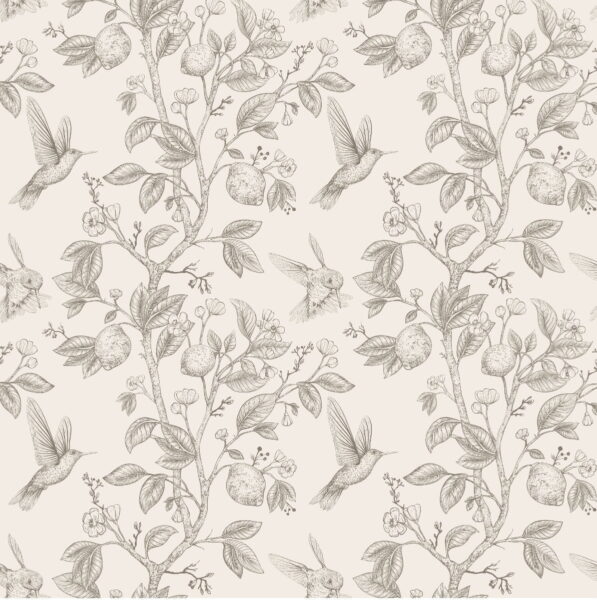 Poster XXL Colibris roses