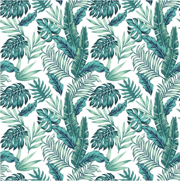 Peinture murale Feuilles exotiques
