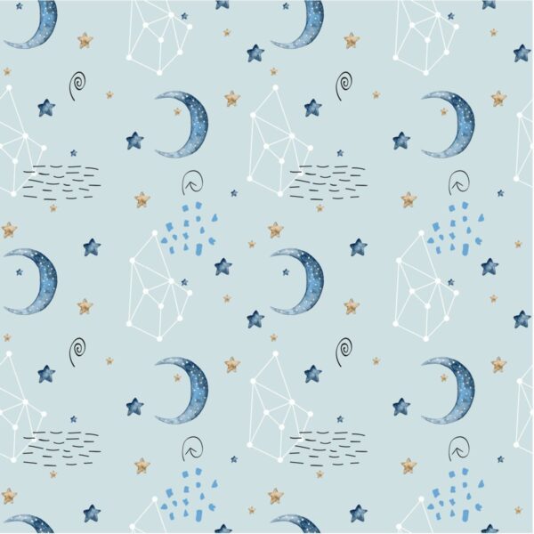 Papiers peints lune et étoiles