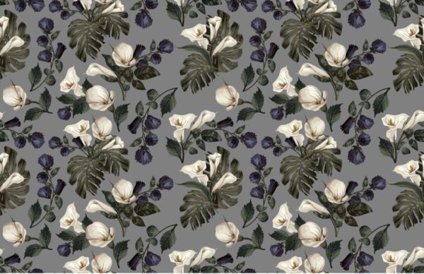Peinture murale Callas blanc