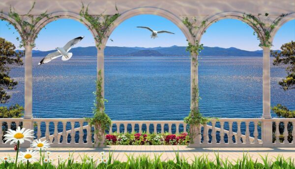Peinture murale Vue de vacances