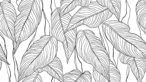 Sticker mural Feuilles noires