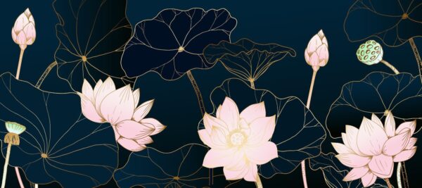 Sticker mural Fleurs de lotus