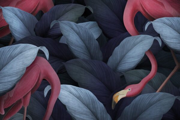 Peinture murale Flamants roses dans la grenade