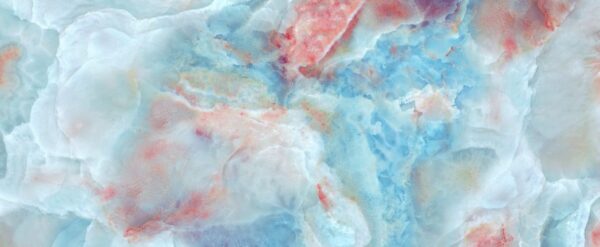 Peinture murale Bleu et Rose