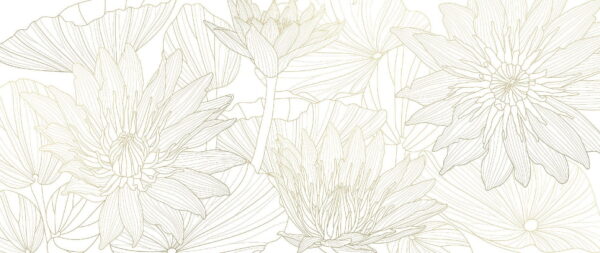 Peinture murale Ligne de fleurs