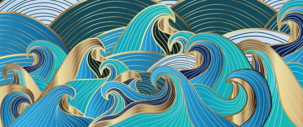 Peinture murale Vagues de la mer II
