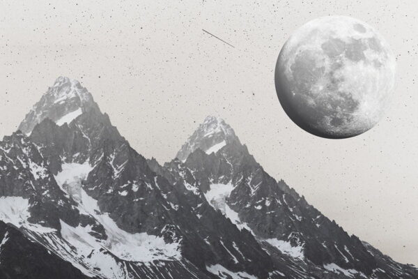 Peinture murale Montagnes de nuit
