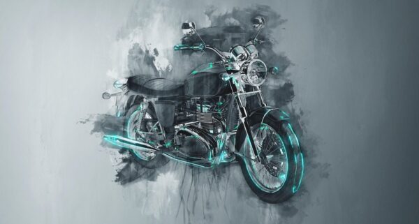 Peinture murale Moto grise