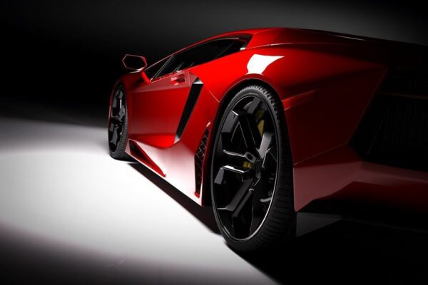 Poster XXL Voiture rouge rapide