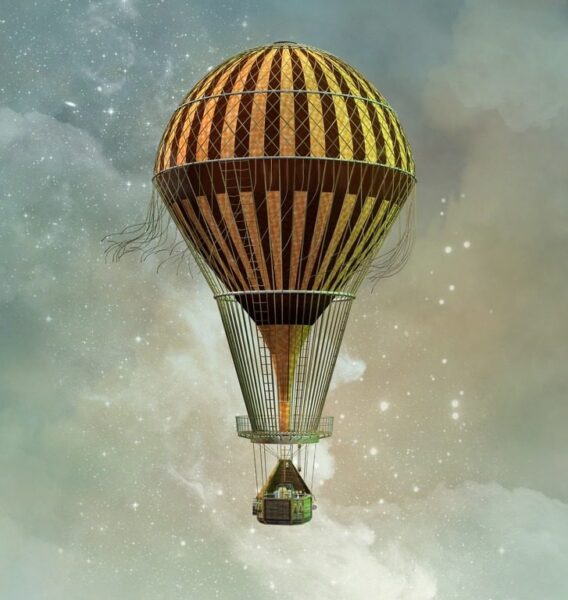 Peinture murale Ballon volant