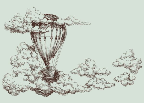 Peinture murale Ballon dans le ciel