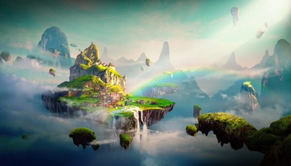 Peinture murale Paysage fantastique