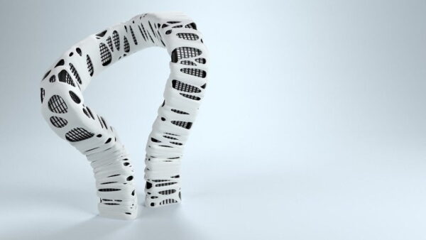 Peinture murale Sculpture blanche abstraite