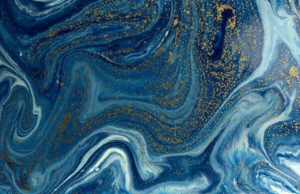 Peinture murale Vague d'aquarelle bleue