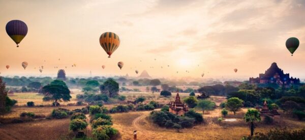 Peinture murale Ballons volants