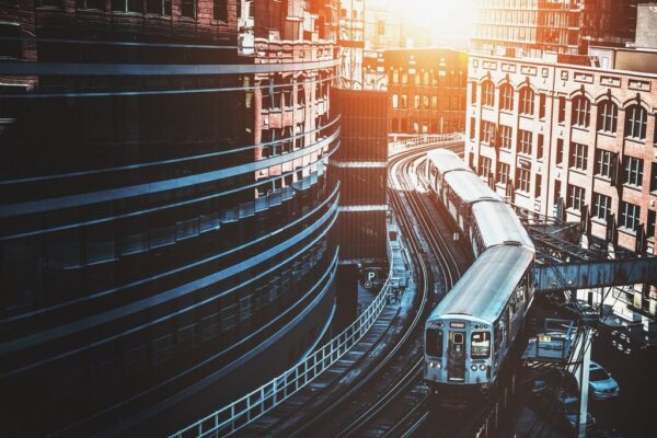 Papier peint Train de Chicago