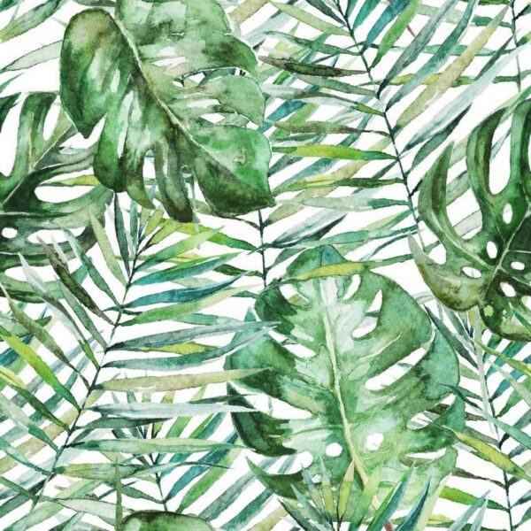 Peinture murale Feuilles de palmiers tropicaux
