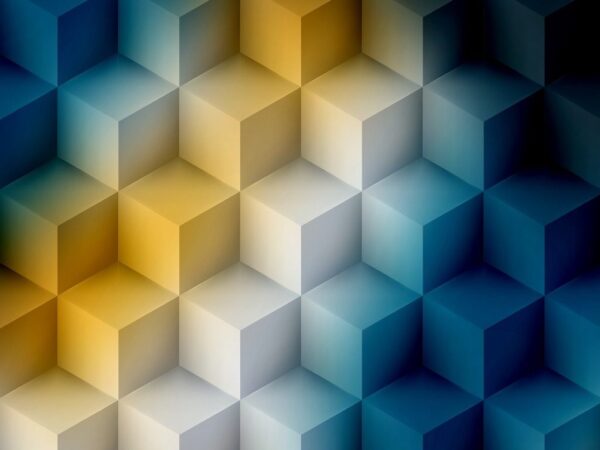 Peinture murale Cubes de mosaïque
