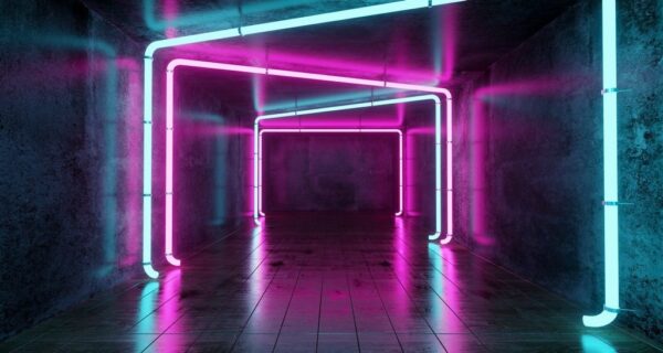 Peinture murale Tunnel futuriste