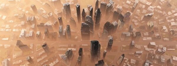 Poster XXL Ville dans la brume