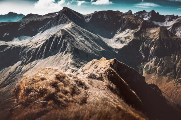 Peinture murale Belles montagnes brunes