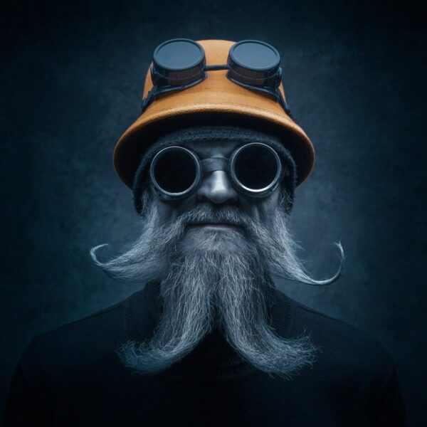 Papier peint Portrait d'un homme avec des lunettes