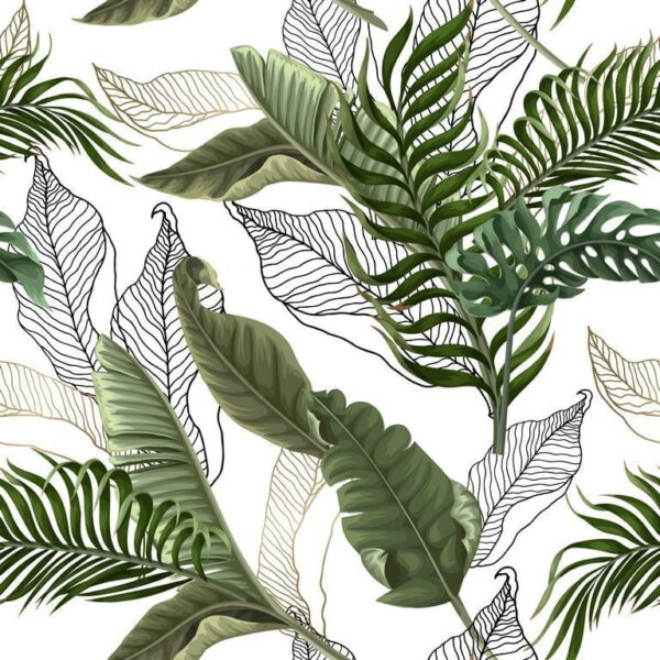 Peinture murale Texture de palmiers tropicaux