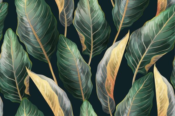 Peinture murale Feuilles de palmier