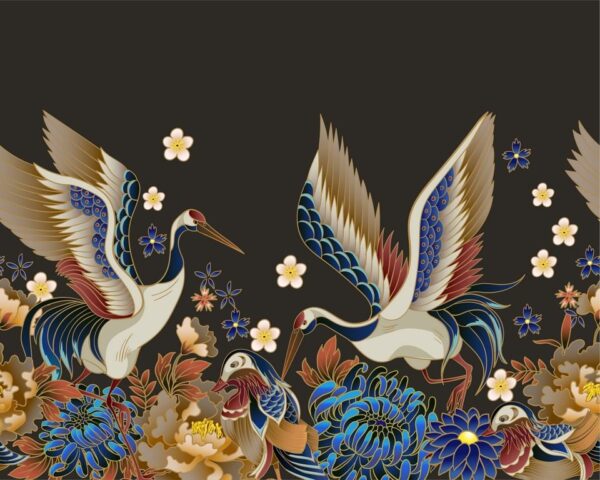 Peinture murale Illustration d'oiseaux